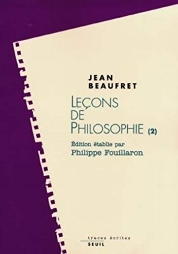 Beispielbild fr Leons de philosophie : Idalisme allemand et Philosophie contemporaine zum Verkauf von medimops