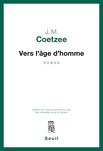 Stock image for Vers l'âge d'homme for sale by AwesomeBooks