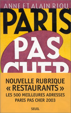 Imagen de archivo de Paris pas cher 2003 a la venta por Ammareal