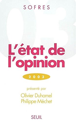Stock image for L'Etat de l'opinion 2003 for sale by medimops