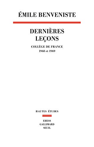 9782021071979: Dernires Leons: Collge de France (1968-1969) (Hautes Etudes)