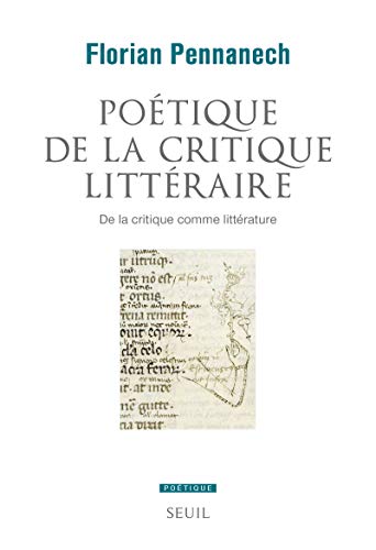 9782021399738: Potique de la critique littraire: De la critique comme littrature