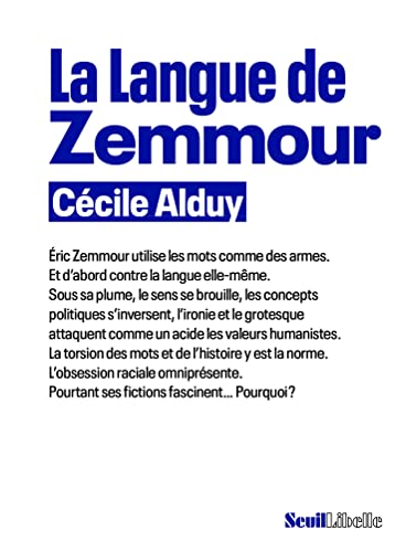 Beispielbild fr La Langue de Zemmour [Broch] Alduy, Ccile zum Verkauf von BIBLIO-NET