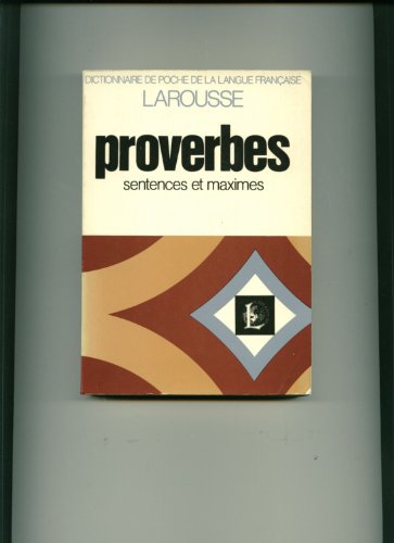 Beispielbild fr Dictionnaire des proverbes, sentences et maximes. zum Verkauf von AUSONE