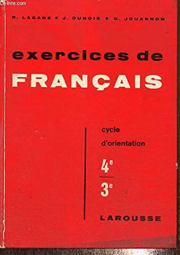 Beispielbild fr Exercices de franais. Cycle d'orientation. :Classes de quatrime et de troisime. zum Verkauf von Yushodo Co., Ltd.