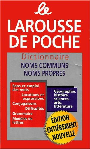 Beispielbild fr Larousse de Poche : Dictionnaire des Noms Communs/Nom Propres zum Verkauf von Better World Books