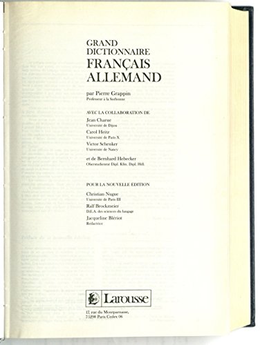 9782034513251: Grand dictionnaire franais allemand [et allemand-franais