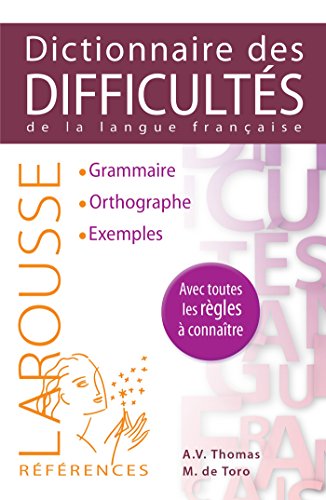 Imagen de archivo de Larousse Dictionnaire des difficults de la langue franaise: Grammaire, usage, exemples, orthographe a la venta por Buchpark