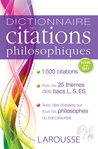 Beispielbild fr Dictionnaire des citations philosophiques Girac-Marinier, Carine et Collectif zum Verkauf von BIBLIO-NET