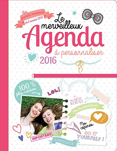 9782035927699: Le merveilleux Agenda Girls Book  personnaliser 2016-2017