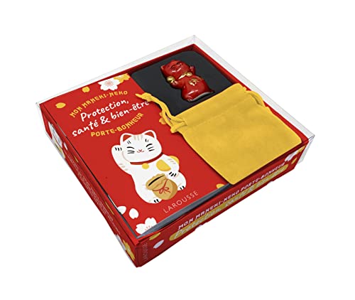 9782036053915: Mon Maneki-neko porte-bonheur Protection, sant & bien-tre: Coffret avec 1 livret + 1 chat porte-bonheur en cramique et son pochon en velours