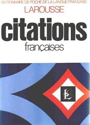 Imagen de archivo de DICTIONNAIRE DES CITATIONS FRANCAISES a la venta por Librairie rpgraphic