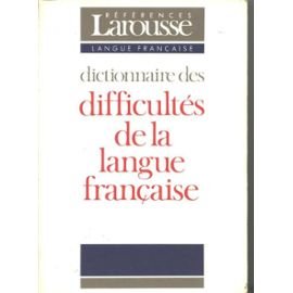 Imagen de archivo de Dictionnaire des difficults de la langue franaise a la venta por Librairie Th  la page