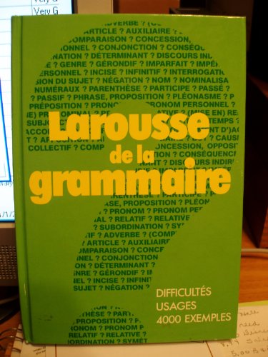 Beispielbild fr Larousse de la grammaire (French Edition) zum Verkauf von Better World Books