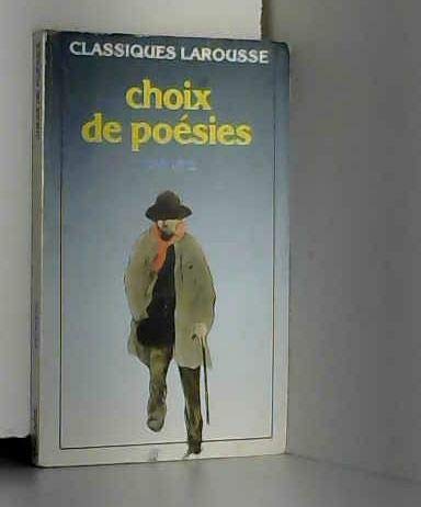 9782038701807: Choix De Poesies* (Classiques Larousse)