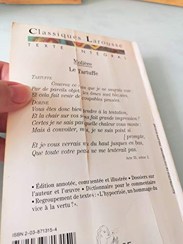 Molière : Le Tartuffe ou l?imposteur [Comédie]