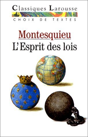 Beispielbild fr L'esprit Des Lois (Classiques Larousse) (French Edition) zum Verkauf von HPB Inc.