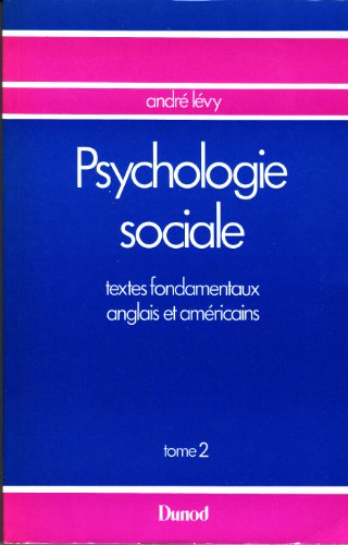 Beispielbild fr Psychologie sociale zum Verkauf von Better World Books