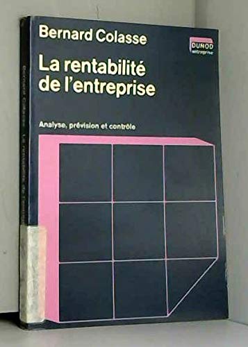 Imagen de archivo de La Rentabilit de l'entreprise a la venta por LiLi - La Libert des Livres