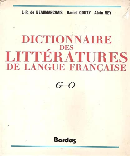 Beispielbild fr Dictionnaire des littratures de langue franaise, 3 volumes zum Verkauf von Ammareal