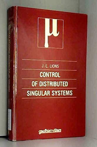 Control of distributed singular systems (9782040157487) by [???]