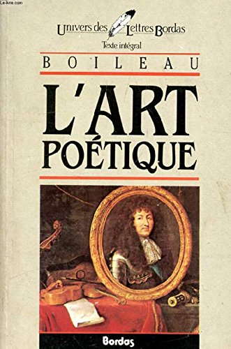 Beispielbild fr L'art Potique zum Verkauf von RECYCLIVRE