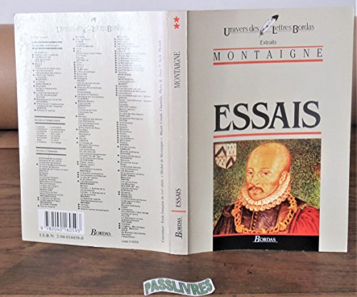 Stock image for ESSAIS (EXTRAITS) for sale by Le-Livre
