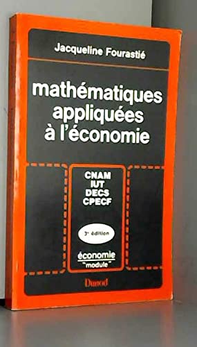 Beispielbild fr Mathmatiques appliques  l'conomie zum Verkauf von medimops