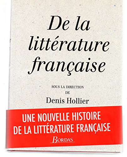 Beispielbild fr DE LA LITTER.FRANCAISE (Ancienne Edition) zum Verkauf von medimops