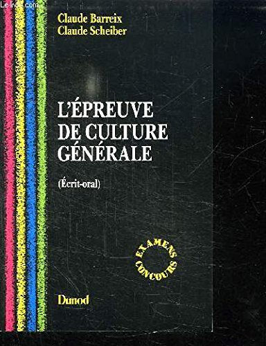 Stock image for L' preuve de culture gnrale for sale by LiLi - La Libert des Livres