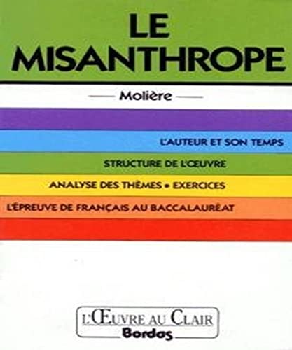 Beispielbild fr O.CL/MOLIERE MISANTHROPE (Ancienne Edition) zum Verkauf von medimops