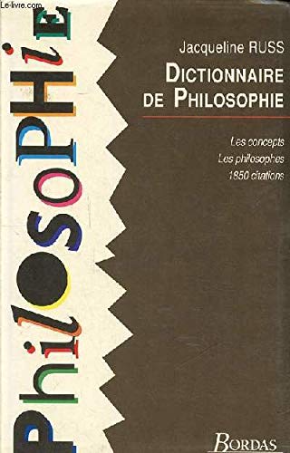 Beispielbild fr RUSS/DICT.DE PHILOSOPHIE (Ancienne Edition) zum Verkauf von Ammareal