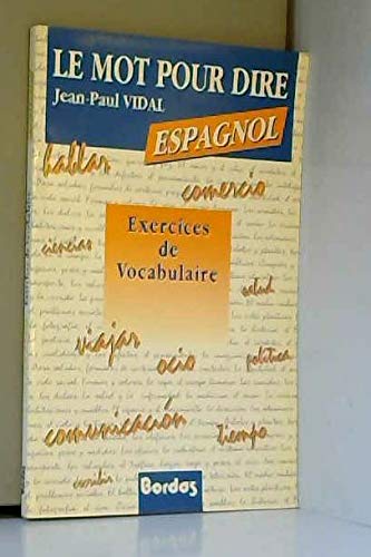 9782040194628: Espagnol. Exercices De Vocabulaire