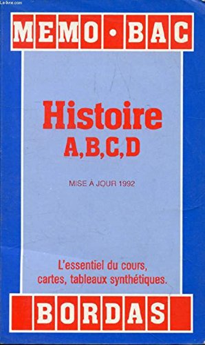 9782040196981: Memo bac histoire a b c d