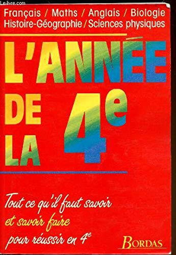 Stock image for L'ANNEE DE LA 4EME for sale by LiLi - La Libert des Livres