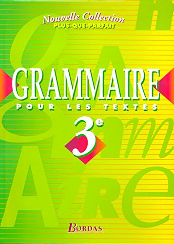 Beispielbild fr Plus-que-parfait, 3e, 1999, manuel de l'lve zum Verkauf von Ammareal