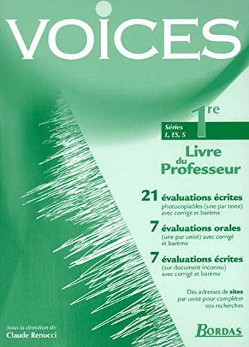Beispielbild fr Voices : Anglais, 1re L, ES, S (Manuel du professeur) zum Verkauf von medimops