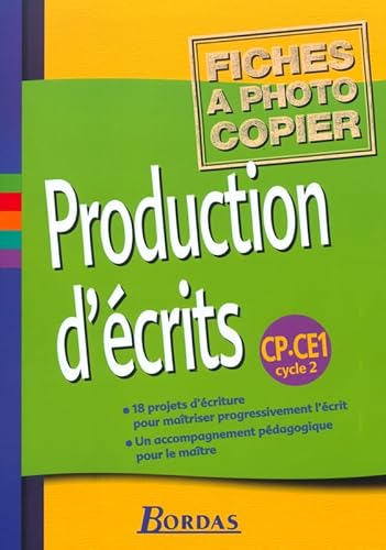 Stock image for PRODUCTION ECRITS CP/CE1 REPRO for sale by Ammareal