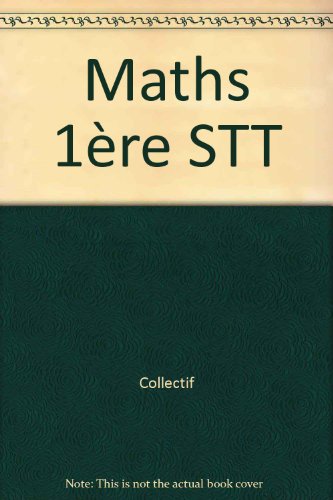 Beispielbild fr Indice STT : Maths, 1re STT zum Verkauf von Ammareal