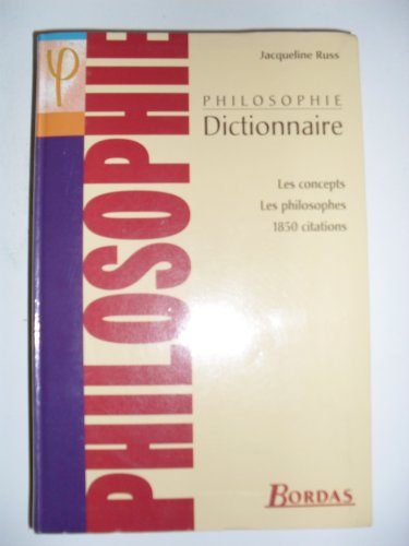 9782047301746: Dictionnaire De Philsophie. Les Concepts, Les Philosophes, 1850 Citations