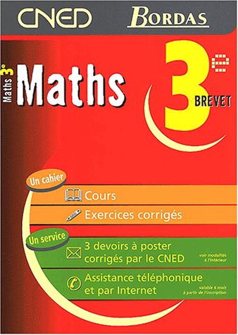 Imagen de archivo de Maths 3e Brvet. Cours. Exercices corrigs a la venta por Tamery