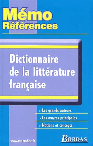 Stock image for MEMO REFER. DICT.DE LA LITT. FRANCAISE (Ancienne Edition) for sale by Ammareal