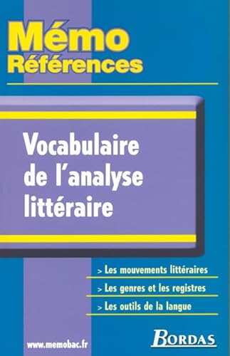 Stock image for Vocabulaire de l'analyse littraire for sale by Ammareal