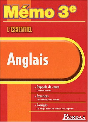 Beispielbild fr MEMO ESSENTIEL ANGLAIS 3E (Ancienne Edition) zum Verkauf von Ammareal