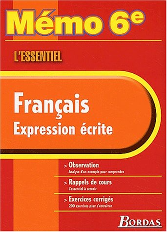 Beispielbild fr MEMO ESSENTIEL EXPRESSION ECRITE 6E (Ancienne Edition) zum Verkauf von medimops
