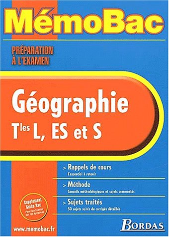 Beispielbild fr MEMO PREPA.EXAM. GEOGRAPHIE TERMINALE (Ancienne Edition) zum Verkauf von Ammareal