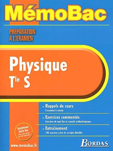 Beispielbild fr MEMO PREPA EXAM PHYSIQUE TERM S (Ancienne Edition) zum Verkauf von Ammareal