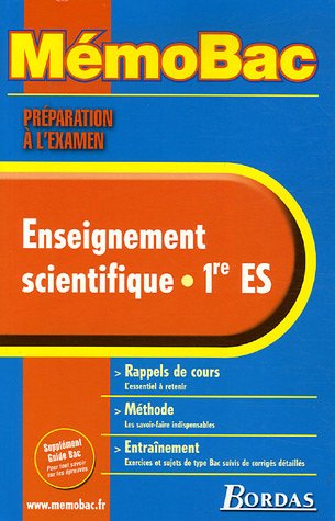Beispielbild fr MEMO PREPA EXAM ENS SCIEN 1ERE ES (Ancienne Edition) zum Verkauf von medimops