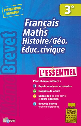 Beispielbild fr MEMOBREVET ESSENTIEL FR/MATH/HIS-GEO 3E (Ancienne Edition) zum Verkauf von Ammareal