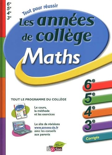 Stock image for Maths : Les annes de collge for sale by Ammareal